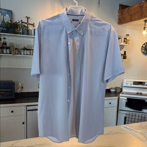 Kenneth Cole Light Black and White Geometric Shirt